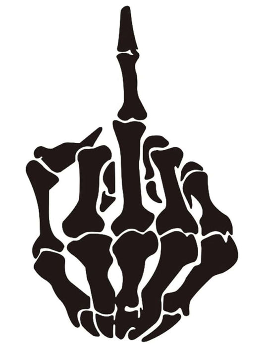 Skull middle finger